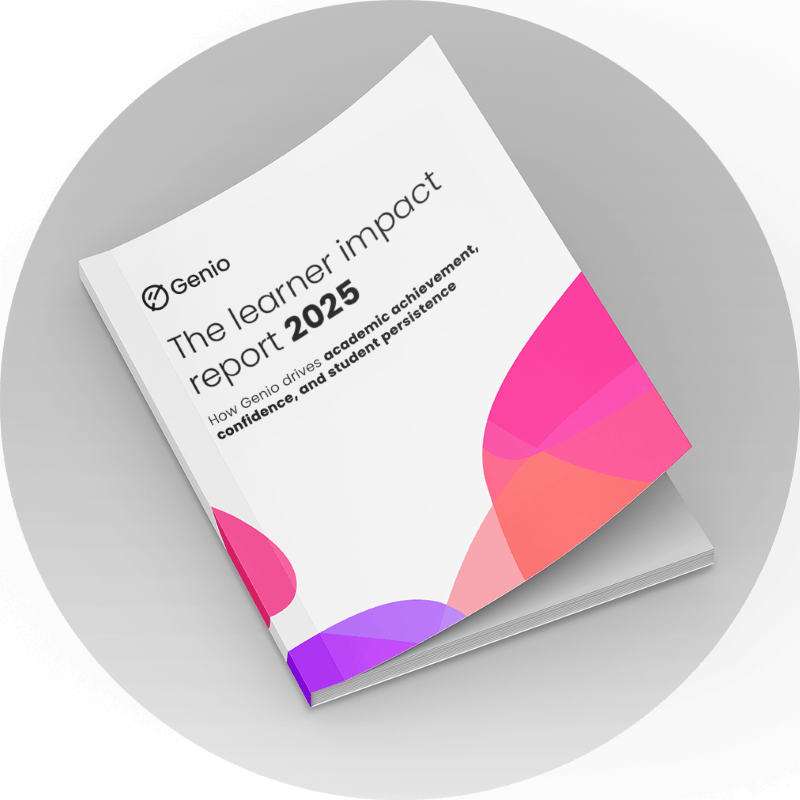 Genio learner impact report mockup circle