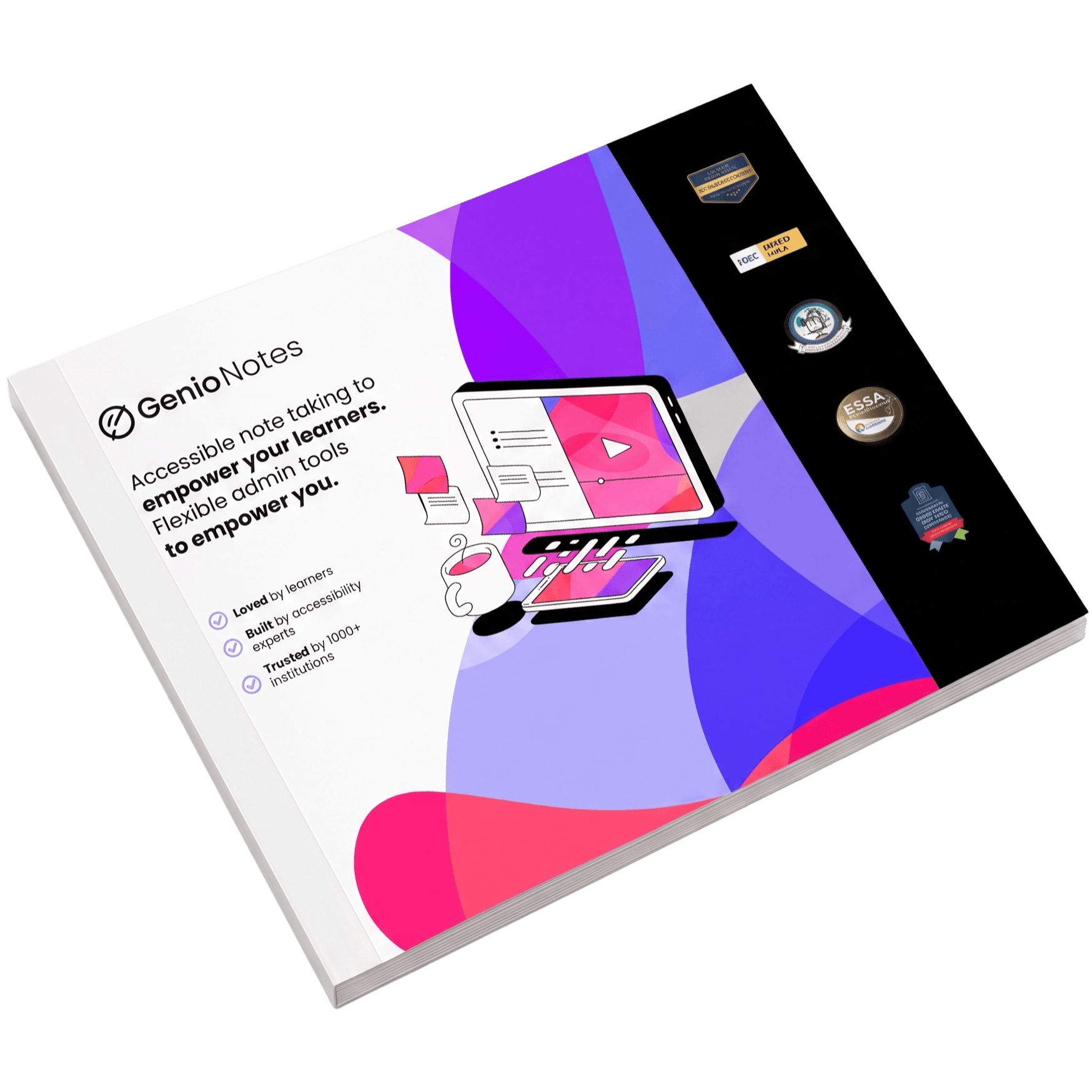 Genio Notes product brochure 2026 mockup